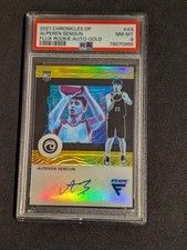 Alperen Sengun 2021 Chronicles Draft Picks  Flux Rookie Gold /10 Auto PSA 8