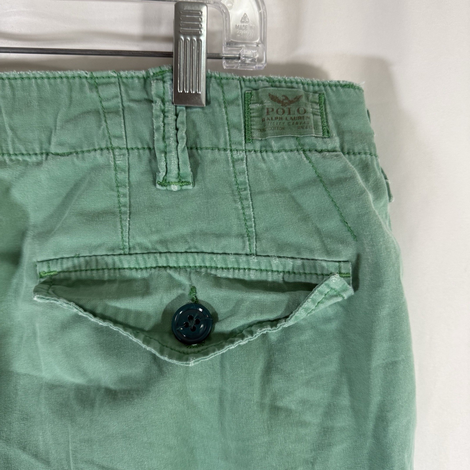 Polo Ralph Lauren Cargo Shorts Women's 38 Green Relaxed Fit 100% Cotton 8.5" In thumbnail 14