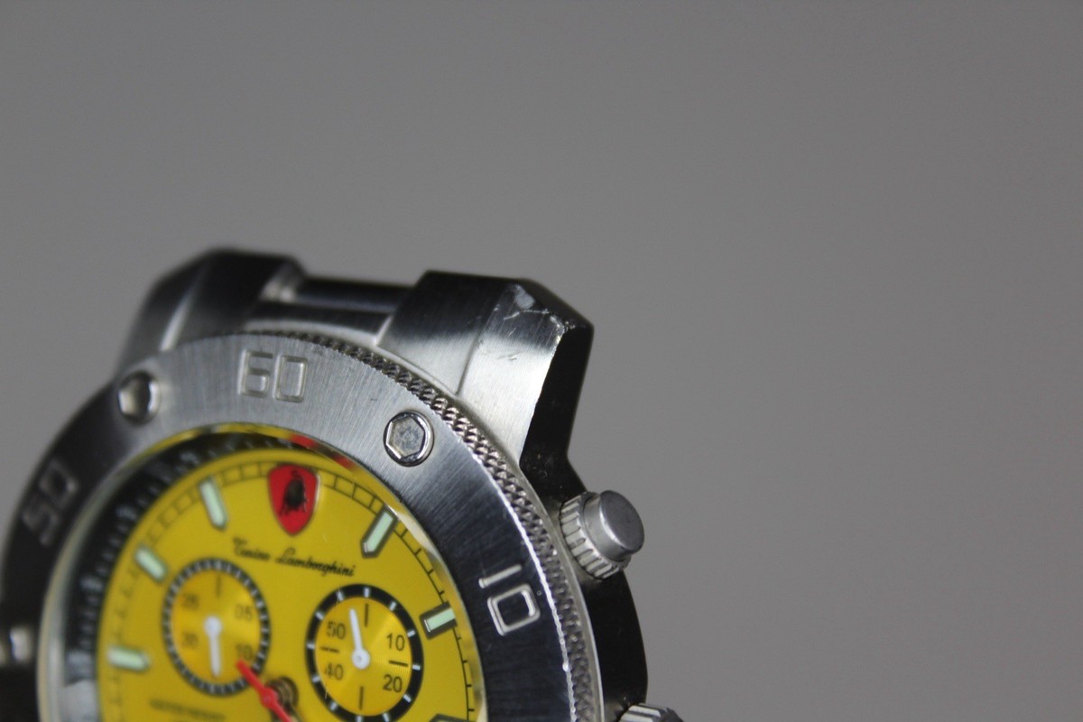 Tonino Lamborghini 7D-L1 Men's Watch Yellow Dial Swiss Quartz 45mm