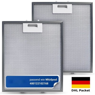 2x Metallf Fettfilter für Elica GRI0009219A KIT0010805 93952919 AEG 4055250429