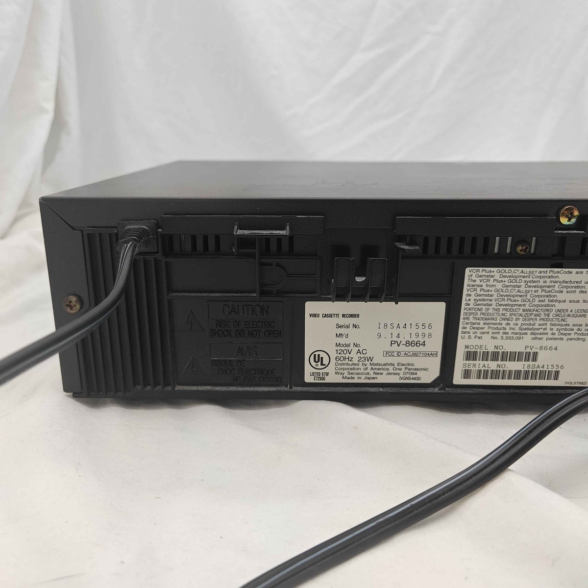 Panasonic VCR PV-8664 Blue Line Omnivision 4-Head Working With