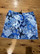 RipSkirt Hawaii Blue Tropical Floral Beach Surf Board Skirt Size XL