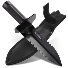 Metal Detector Shovel, Heavy Duty Double Serrated Edge Digger, Metal Detectin...