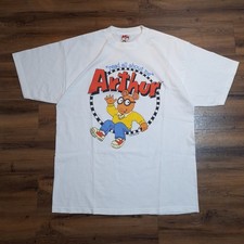 Marc Brown Arthur 1997 Read All About Me White XL 90s Vintage Tee Shirt