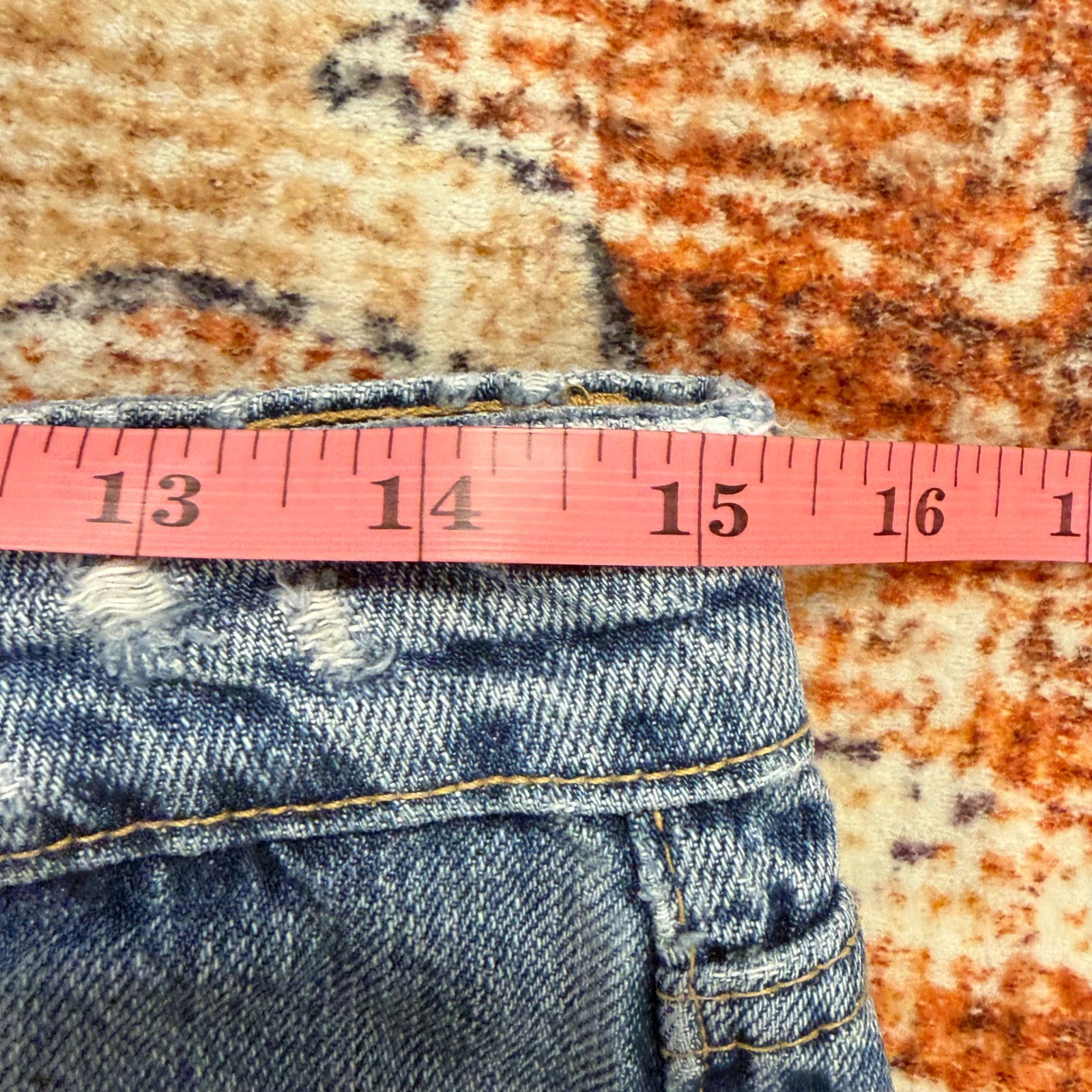 Zara Light Blue Wash Straight Leg 100% Cotton Denim Jeans Womens Size 6 4365/030 thumbnail 6