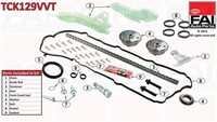 FAI AutoParts TCK129VVT Steuerkettensatz Mit Dichtungen FüR DS Mini Opel CitroËN