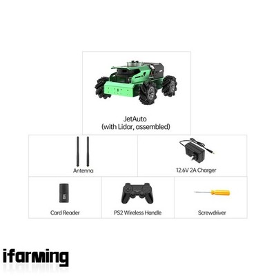 Hiwonder JetAuto Finished ROS Mecanum Wheel Robot Car Starter Kit w/ Controller