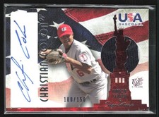 Christian Colon 2007 USA Baseball Box Set Signatures Blue Auto /150 Jersey