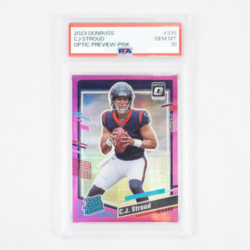 2023 Panini Donruss Texans C.J. Stroud Optic Rated Rookie Trading Card - PSA 10
