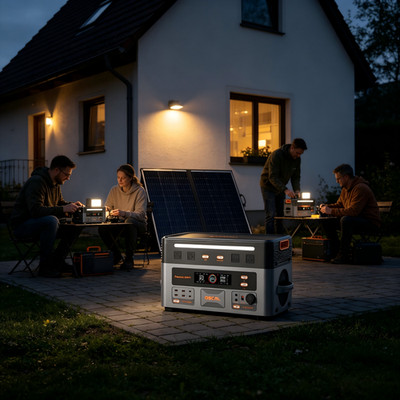 200W Solar Panel 2016Wh LiFePO4 OSCAL PowerMax 3600PE Powerstation 3600W with