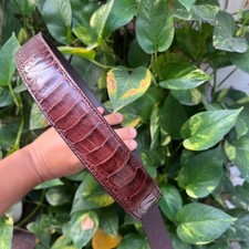 Men's belt, Genuine Ostrich Leg Leather Skin belt, Ostrich Brown belt, Handmade
