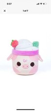 New Plush Goals 8 Cuddle Barn Strawberry Mooshake cow mini plush