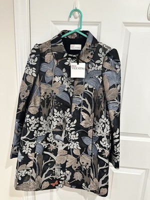 RED VALENTINO 花柄 フローラル コート Red Valentino Floral Jacquard Coat Jacket Owl Bird Print Button