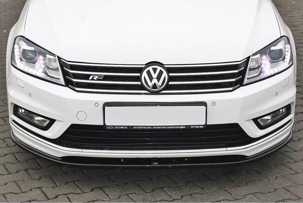 Maxton Design Frontlippe V.1 Passend FüR Vw Passat R-Line B7 Schwarz Hochglanz-image