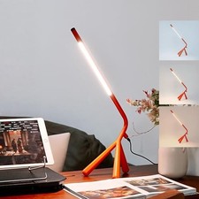 LED Creative Desk Lamp with USB Tybe-c Stepless Dimmable Eye Caring Desk Orange