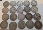 17 x Barber Quarters 90% Silver + 3 Standing Liberty 5$ Face Value COIN #3