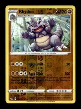 Rhydon 098/202 Uncommon Sword & Shield Pokemon Reverse Holo Near Mint