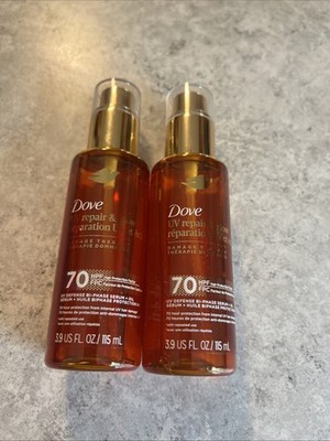 2X Dove Damage Therapy Defense Bi-Phase Serum + Oil 1 ct UV Repair & Glow