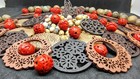 BEADS - Wood, Nuts, Seeds - Bamboo, Job's Tears, Imitation Cinnabar (Lot 29) — photo 2