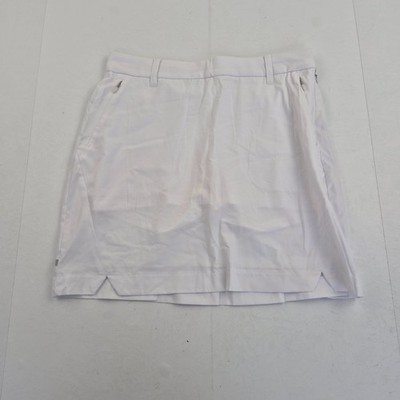 Kyodan Golf Rock klein weiß Damen kurz Logo Reißverschlusstaschen