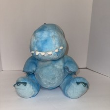 FAO Schwarz Glow Brights Blue Dinosaur Plush 12" Lights Sounds Tested 0086