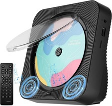 Portable CD Player Bluetooth HiFi Stereo Speakers Headphones Black