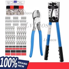 Cable Lug Crimping Tool 6-50mm² Wire Plug Crimper Battery Terminal Connector Kit