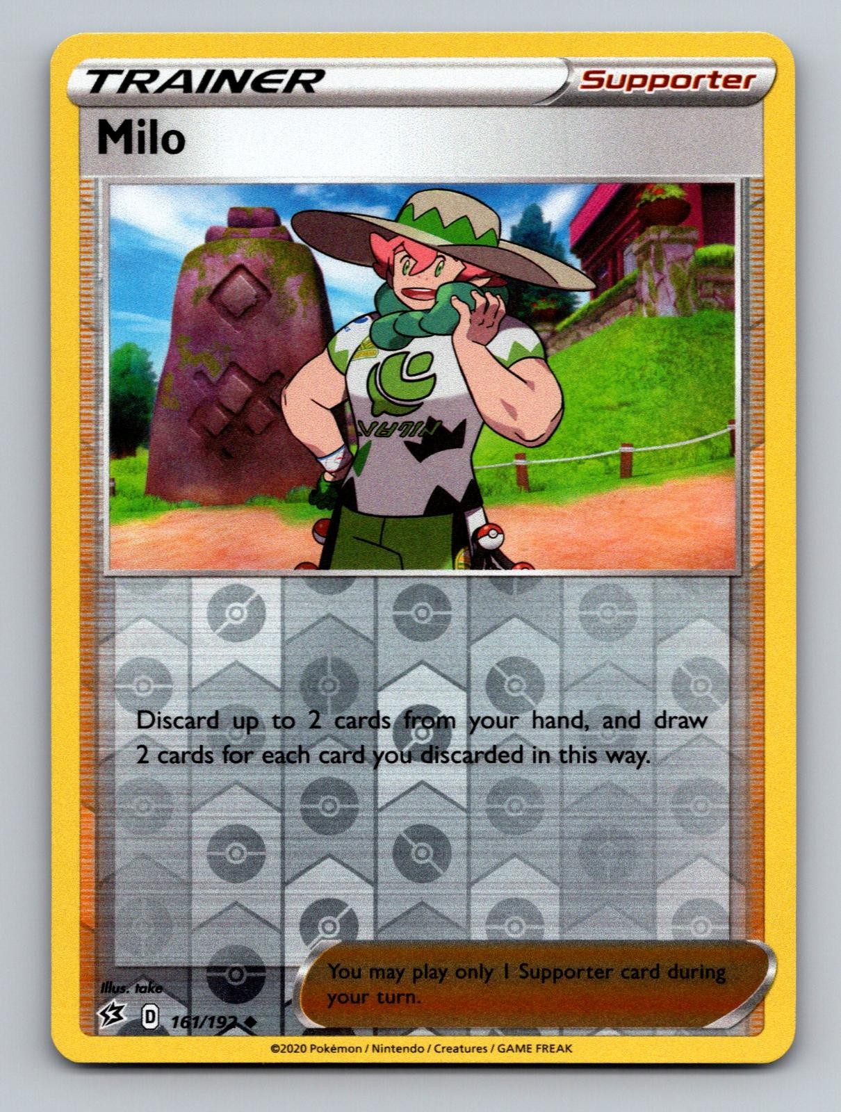 Milo 161/192 Rebel Clash Uncommon Reverse Holo Near Mint