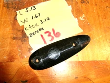 Beretta shotgun black plastic buttplate,  the measurements are in the pictures