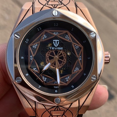 geometric skeleton watch