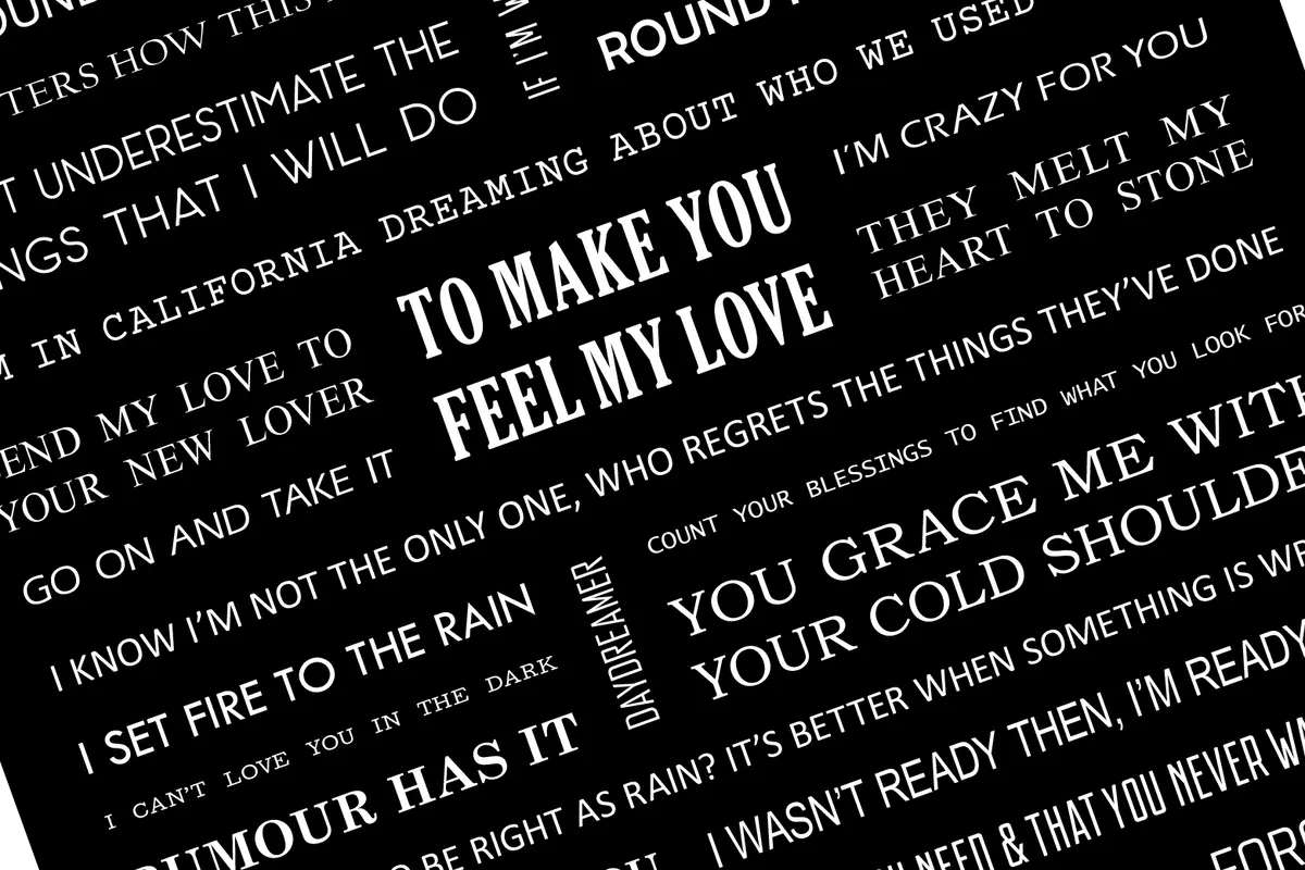 Quotes about Love : Love lyrics - To make you feel my love…