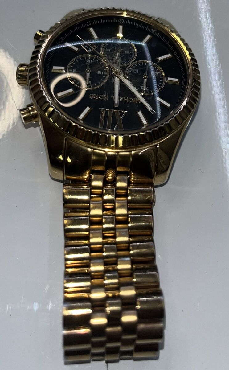 Michael Kors MK8286 Lexington Chronograph Black Dial Gold Michael Kors MK8286 Lexington Chronograph Black Dial Gold