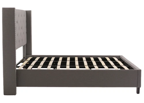 Polsterbett HWC-N59, Bett Bettgestell mit Lattenrost, Massivholz Stoff 180x200cm - Bild 8 von 17