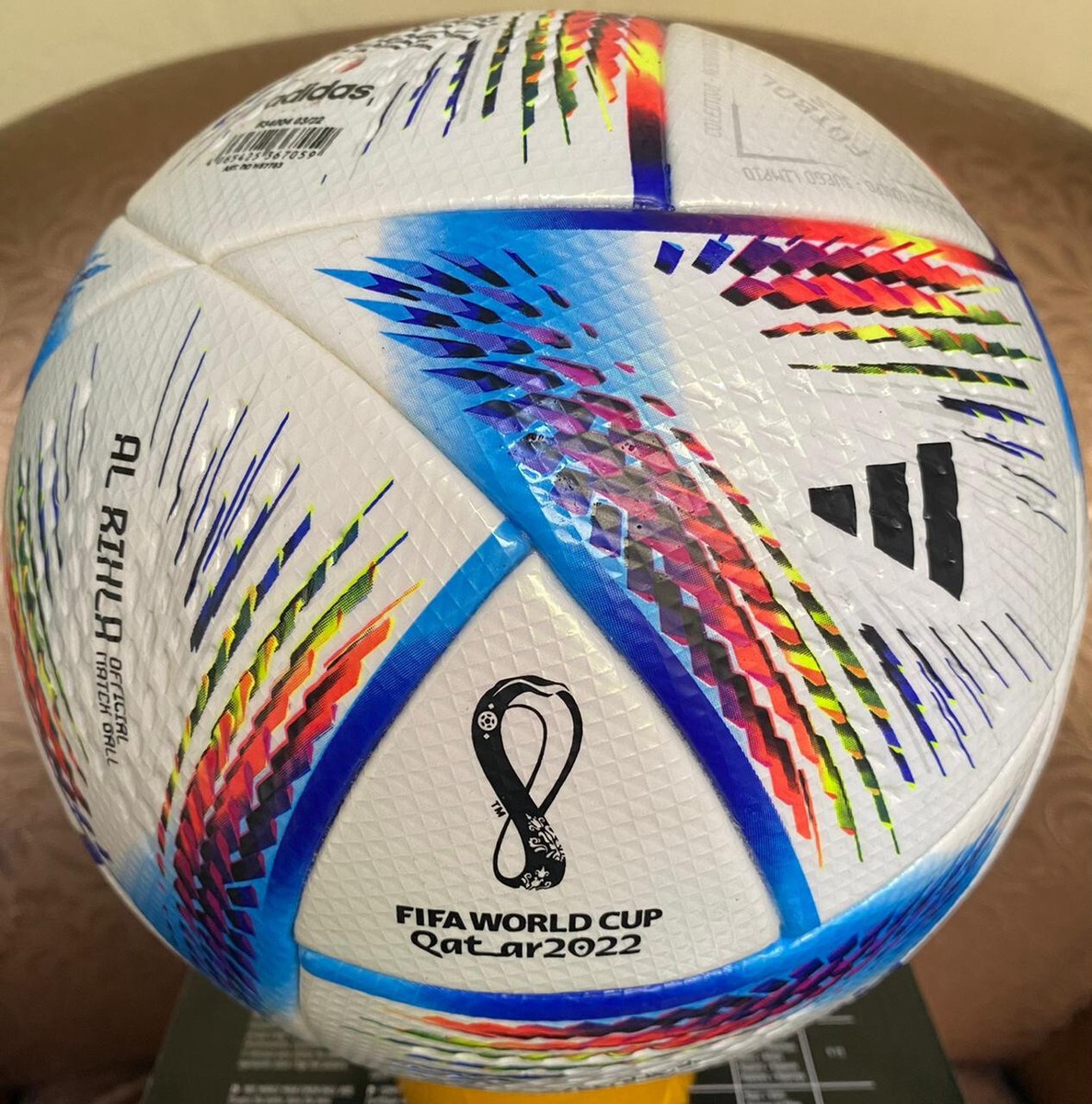 NEW WORLD CUP 2022 AL-RIHLA SOCCER FOOTBALL BY OFFICIAL LEATHER