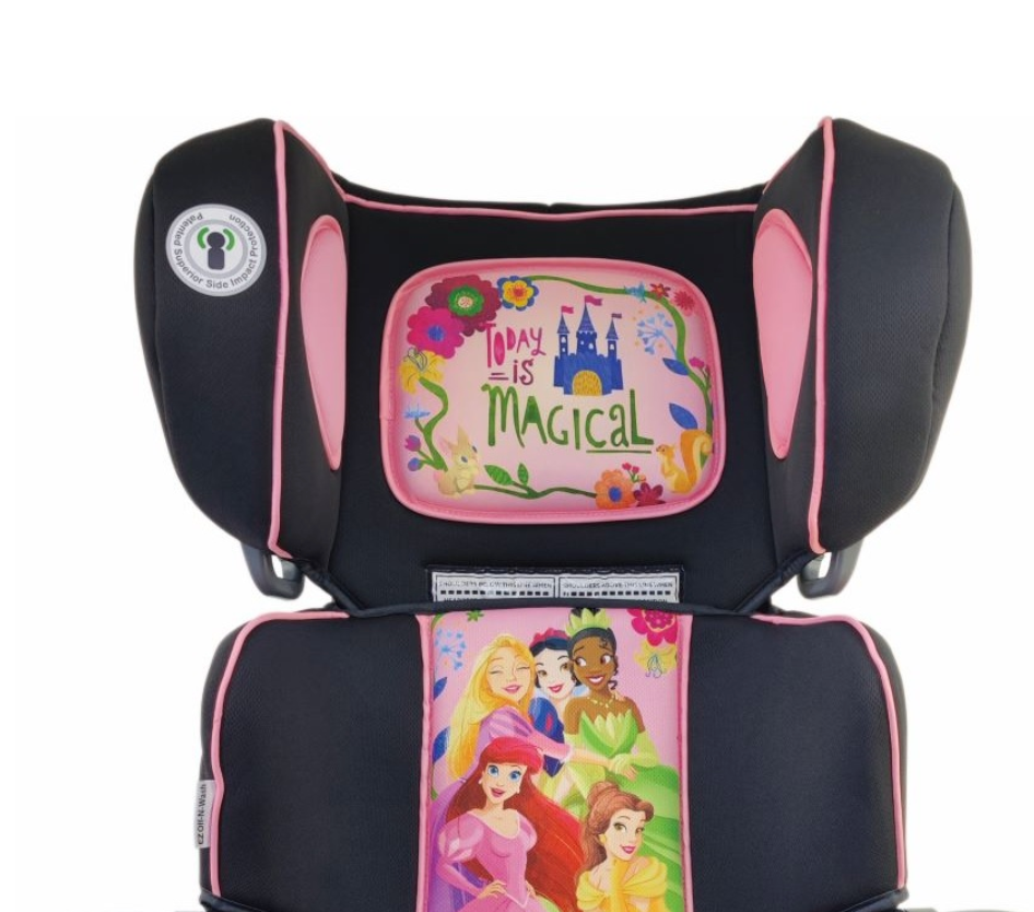 Disney Princess Car Booster Seat Kids Toddlers Cup Holders Portable