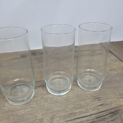 3er Set Vintage Tassen ohne Marke Klarglas