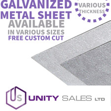 GALVANIZED METAL SHEET - VARIOUS SIZES & THICKNESS 0.7 - 3.0mm - FREE CUSTOM CUT