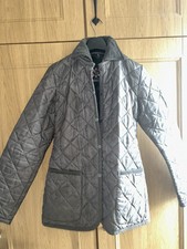 Lavenham Grey/olive Womens Quilted Raydon Jacket Made In England Uk Size 8