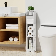 Small Bathroom Storage Cabinet Toilet Paper Storage Corner Floor Cabinet Shelves