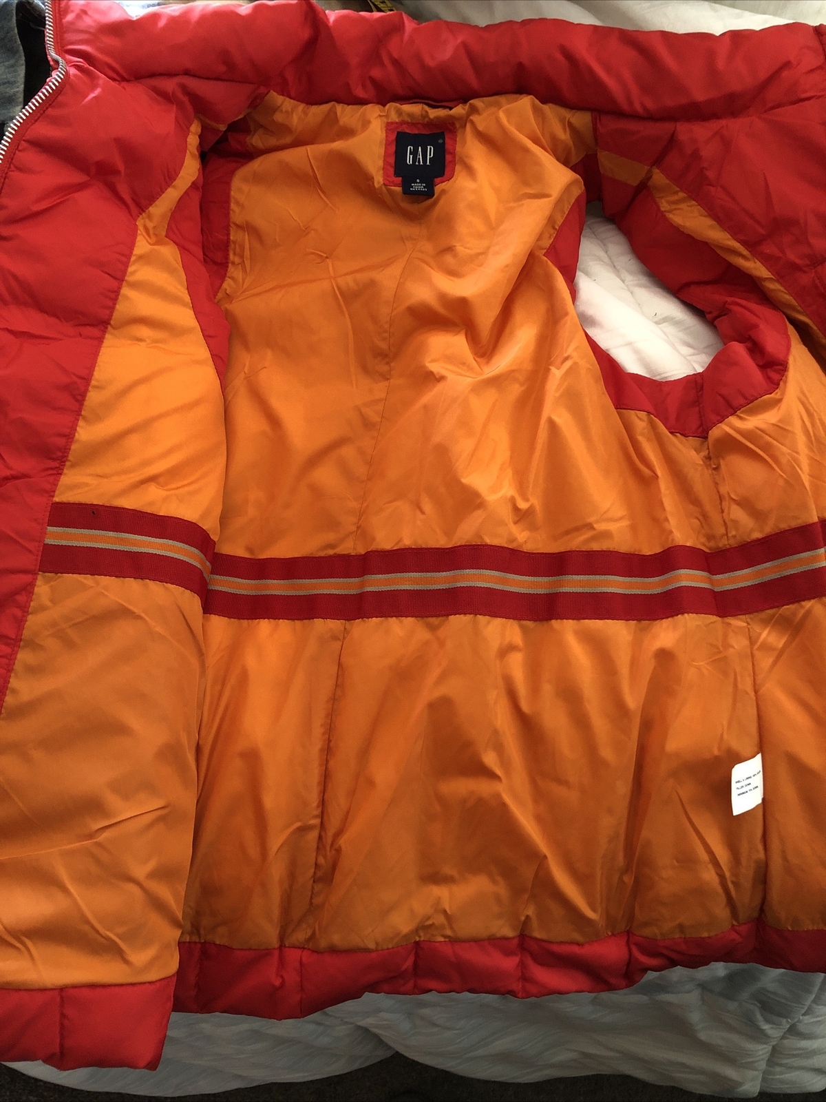 Gap Solid Red Down Puffer Vest Women’s Size S Wit… - image 12