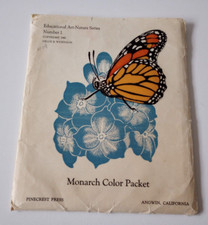 Vtg 1940s Monarch Butterfly Coloring Pages Pinecrest Press Design for Embroidery