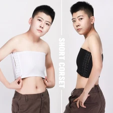 Trans Lesbian Tube Tomboy Top Chest Breast Binder Short Bandage FTM Cosplay Flat