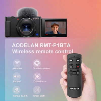 AODELAN Telecomando Bluetooth RMT-P1BT per Sony ZV-1f A7IV ZV-1 A9 A6100 A6400 A6600