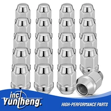 Set 20 12x1.5 Chrome Acorn Tuner Lug Nuts for Ford Fusion Focus Escape MKC MKZ