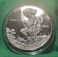 1972 Sovereign Nation of the Paiute Tribe Silver Proof Medallion Coin Cased