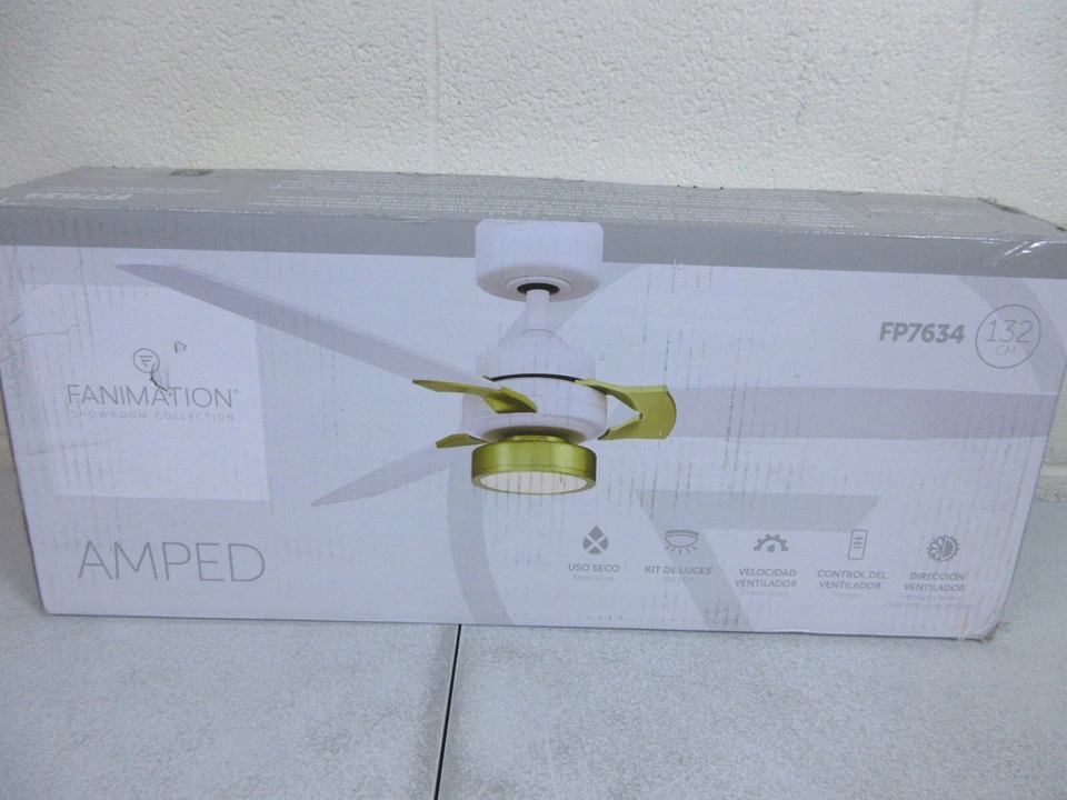 Fanimation Amped 52 in. LED Brushed Nickel Ceiling Fan with Brushed Nickel Blade - Image 3 of 4