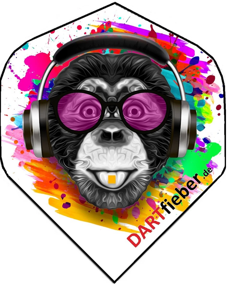 Dartfieber Dart Flights 100 Micron Stark Verrückter Affe