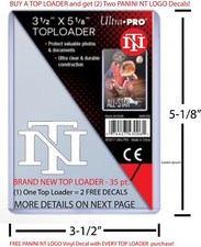 TOP LOADER STICKER PANINI CARDS NATIONAL TREASURES CARDS FREE NT CARD LOGO DECAL