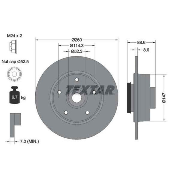 Textar 2X Bremsscheibe 92291003-image