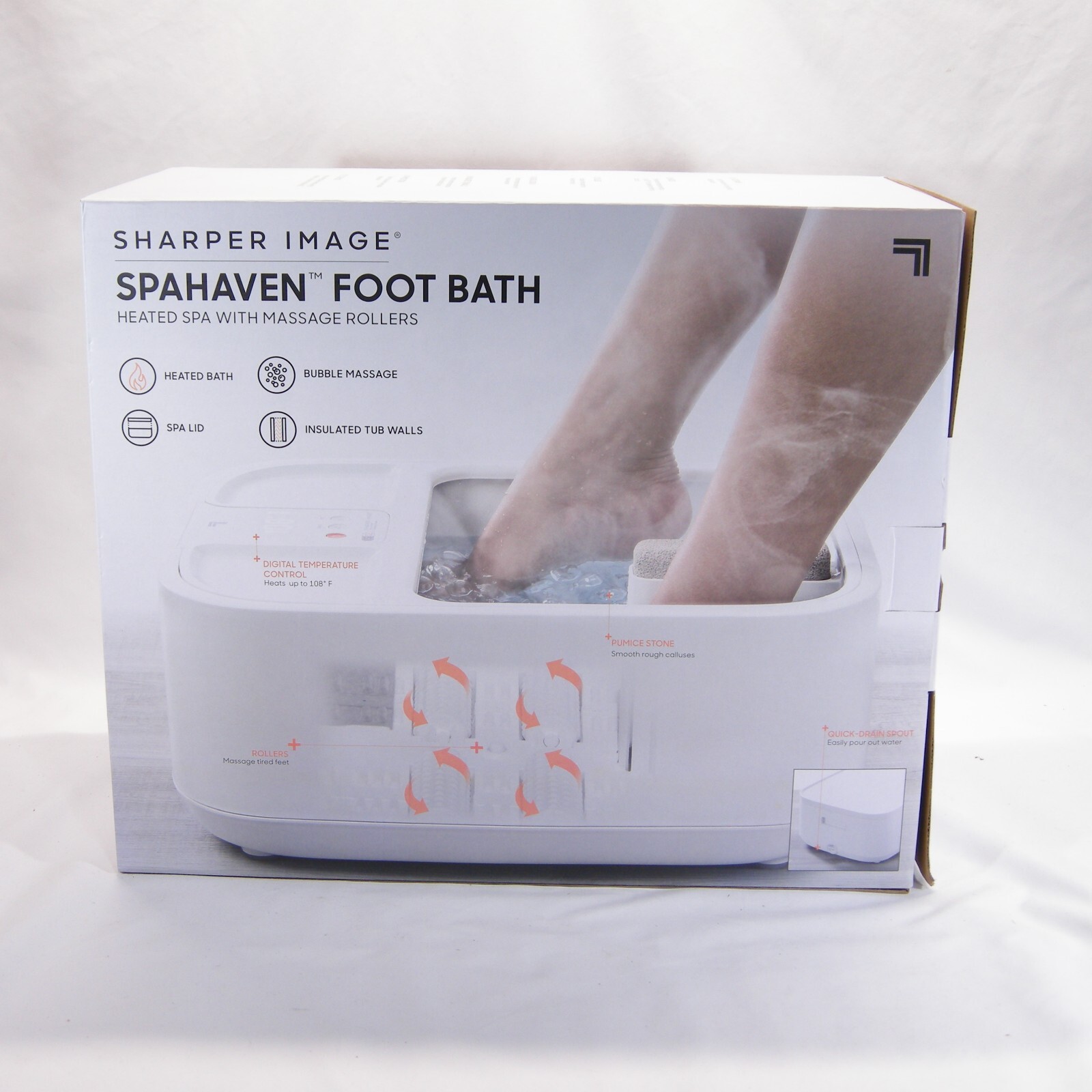 Sharper Image Spahaven Foot Bath Heated Spa with Digital Display
